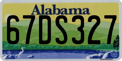 AL license plate 67DS327
