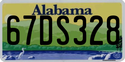 AL license plate 67DS328