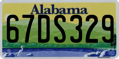 AL license plate 67DS329