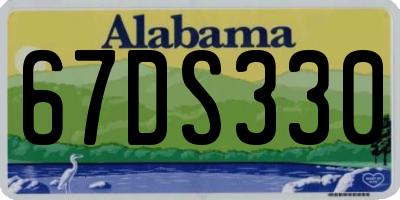 AL license plate 67DS330
