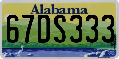 AL license plate 67DS333
