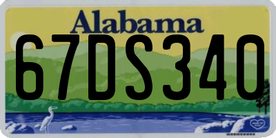 AL license plate 67DS340