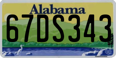 AL license plate 67DS343