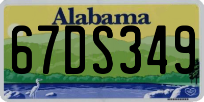 AL license plate 67DS349