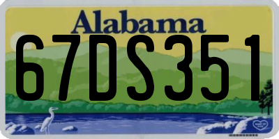 AL license plate 67DS351