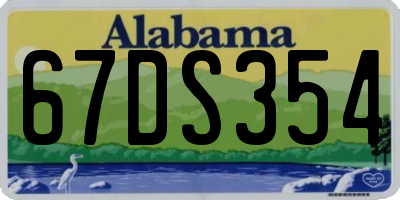 AL license plate 67DS354