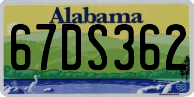 AL license plate 67DS362