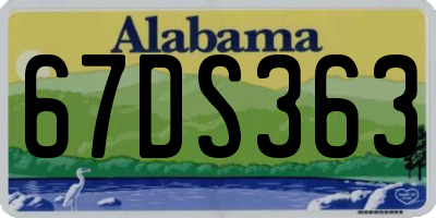 AL license plate 67DS363