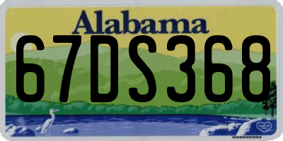 AL license plate 67DS368