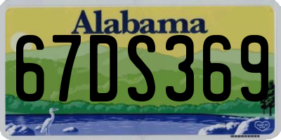 AL license plate 67DS369