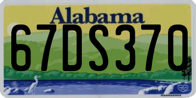 AL license plate 67DS370