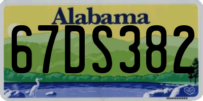 AL license plate 67DS382