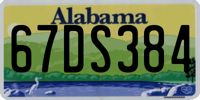 AL license plate 67DS384