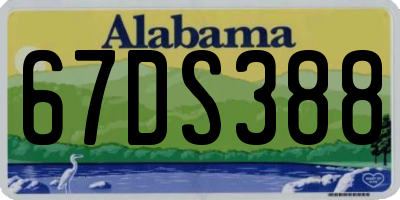 AL license plate 67DS388