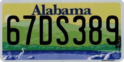 AL license plate 67DS389