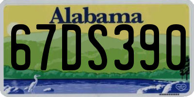 AL license plate 67DS390