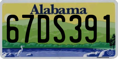 AL license plate 67DS391