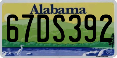 AL license plate 67DS392