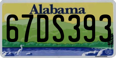 AL license plate 67DS393