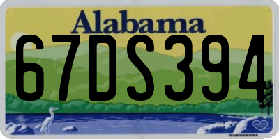 AL license plate 67DS394