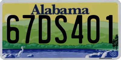 AL license plate 67DS401