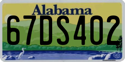 AL license plate 67DS402