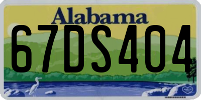 AL license plate 67DS404