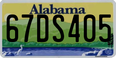 AL license plate 67DS405