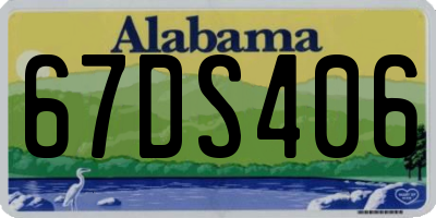 AL license plate 67DS406