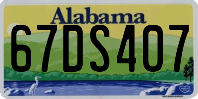 AL license plate 67DS407