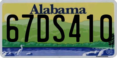 AL license plate 67DS410