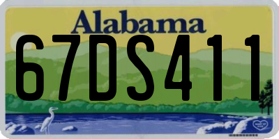 AL license plate 67DS411