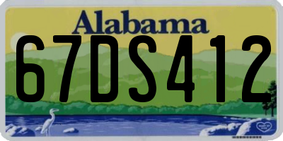 AL license plate 67DS412