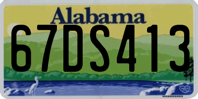 AL license plate 67DS413