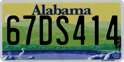 AL license plate 67DS414