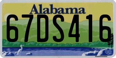 AL license plate 67DS416