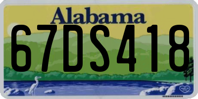 AL license plate 67DS418