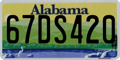 AL license plate 67DS420