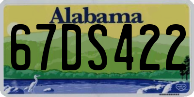 AL license plate 67DS422