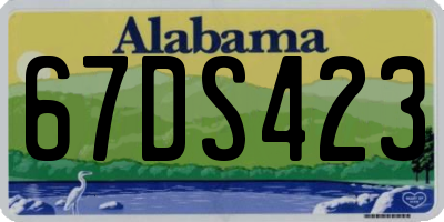 AL license plate 67DS423