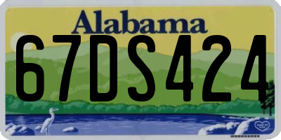 AL license plate 67DS424