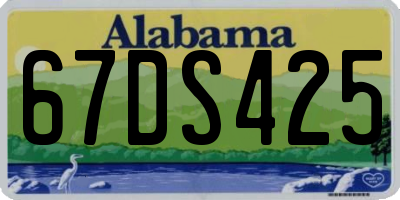 AL license plate 67DS425