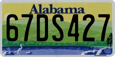 AL license plate 67DS427