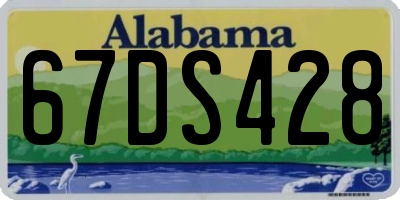 AL license plate 67DS428