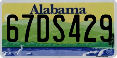 AL license plate 67DS429