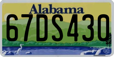 AL license plate 67DS430