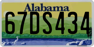 AL license plate 67DS434