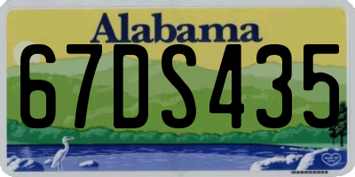 AL license plate 67DS435