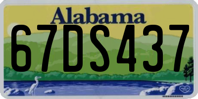 AL license plate 67DS437