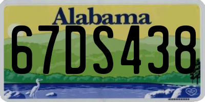 AL license plate 67DS438